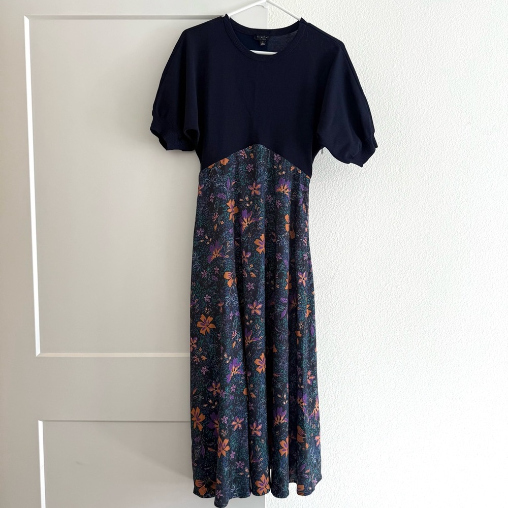 CURRENT AIR Dark Blue Floral Dress